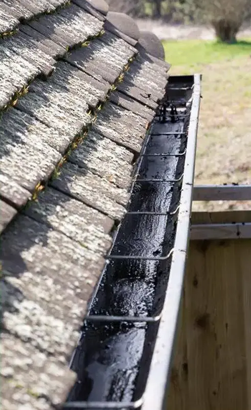 Clean and clear gutters after professional debris removal and downpipe flow testing